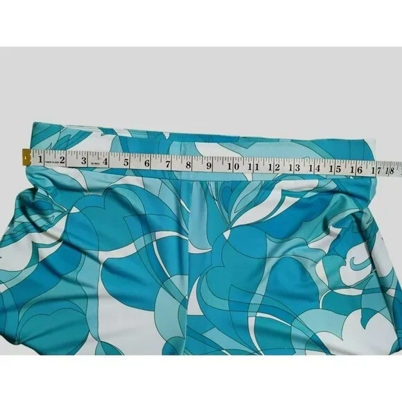 Boston Proper Womens Blue & White Abstract Floral Print Palazzo Pants Size M - Picture 4 of 4